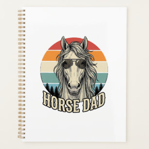 Horse Dad Vintage Sunset Engraving Vector Design_1 Planner