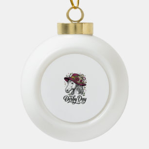 Horse Dad Vintage Western Cowboy Rider Shirt Desig Ceramic Ball Christmas Ornament