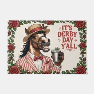 Horse Derby Day inspired Doormat 
