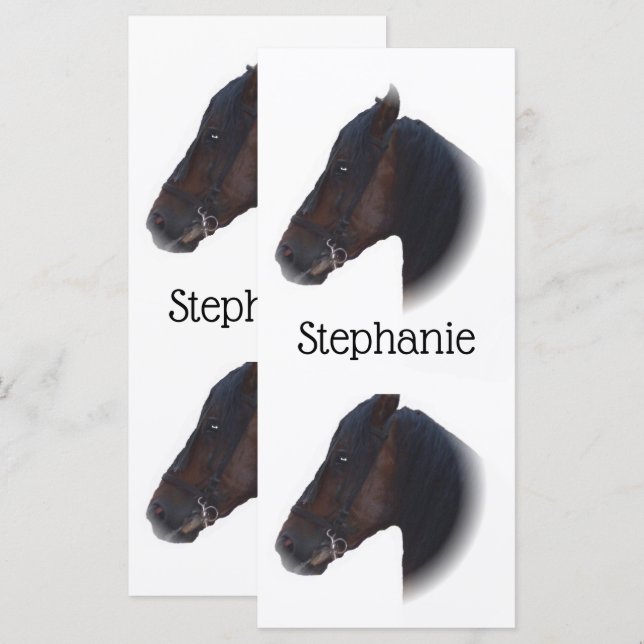 Horse Design Bookmark (Front/Back)