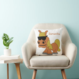 Horse Design Personalised Throw Pillow