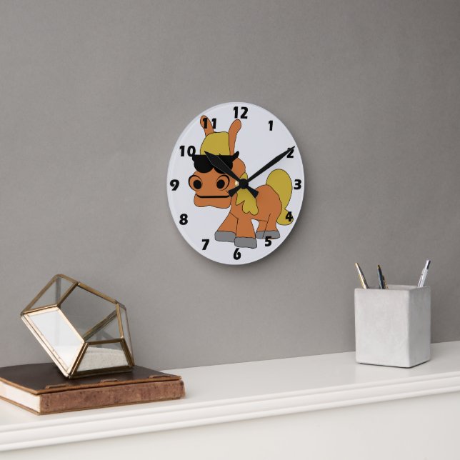 Horse Design Round Clock (Office)