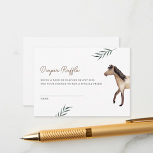 Horse Diaper Raffle Enclosure Card
