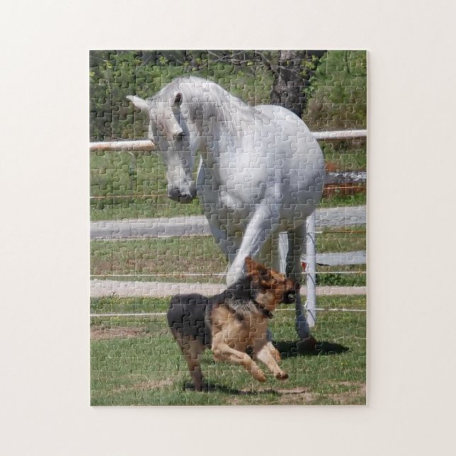 HORSE & DOG PLAY Puzzle (Vertical)