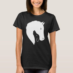 Horse Dog Silhouette  Equine Canine Animal  Outfit T-Shirt