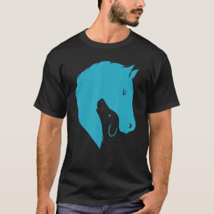 Horse Dog Silhouette  Equine Canine Animal  Outfit T-Shirt