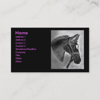 Horse drawing business card