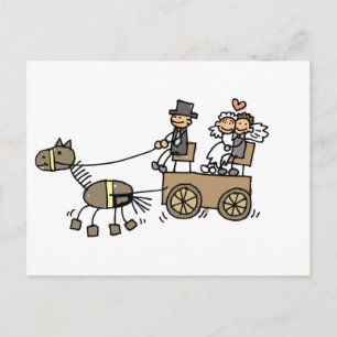 Horse Drawn Carriage For Weddings Postcard