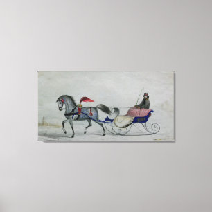 Horse Drawn Sleigh Canvas Print