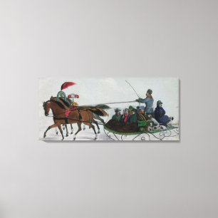 Horse Drawn Sleigh Canvas Print