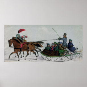 Horse Drawn Sleigh Poster
