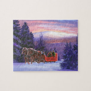 Horse drawn sleigh Ride Puzzle