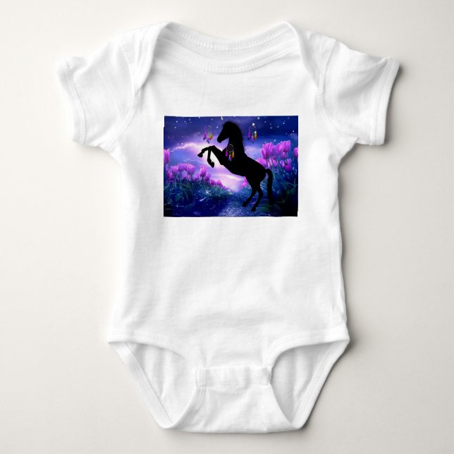 Horse Dreamcatcher Baby Bodysuit (Front)