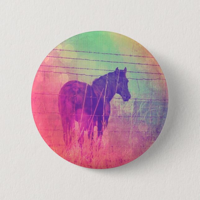 Horse Dreams 2 Inch Round Button (Front)