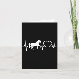 Horse Ekg Heartbeat For Horseback Riding Card