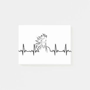 horse ekg post-it notes
