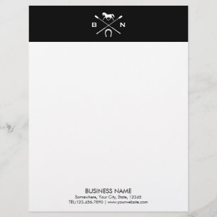 Horse Elegant Horseback Riding Equine Equestrian Letterhead