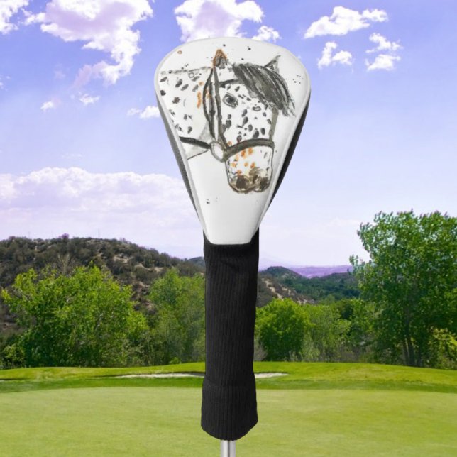 Horse Equestrian Animal Fun Watercolor  Golf Head Cover (Creator Uploaded)