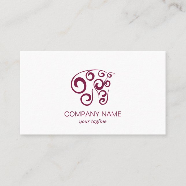 Horse Equestrian  Modern Business Card (Front)