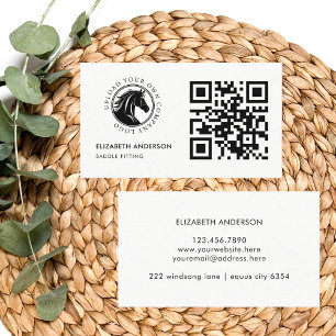Horse Equestrian QR Code Business Logo Card