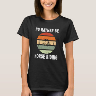 Horse Equestrian Rider Horse Retro Sun Style  1 T-Shirt