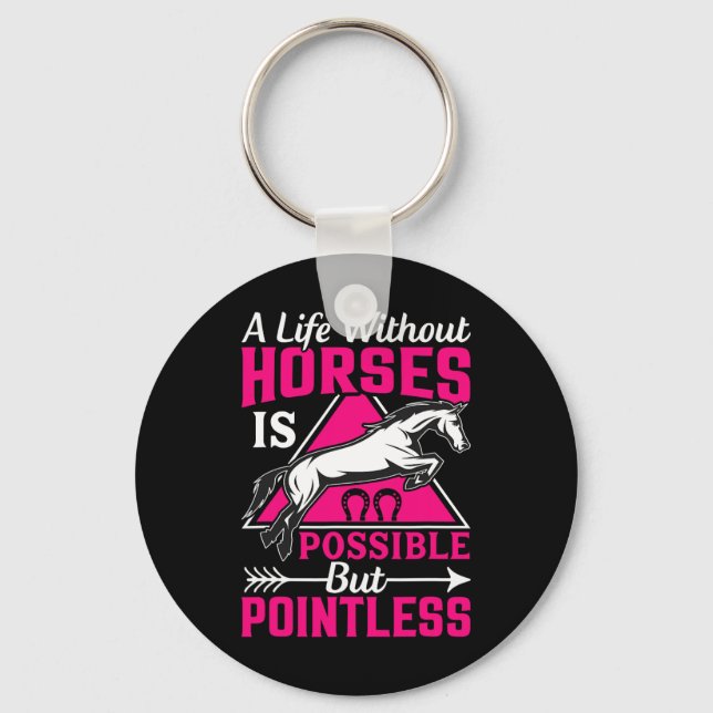- Horse Equestrians  Keychain (Front)