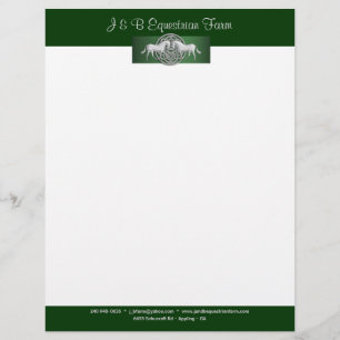 Horse equine equestrian farm Style 1 amended Letterhead