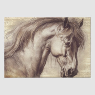Horse Equine Sketch Tissue Paper