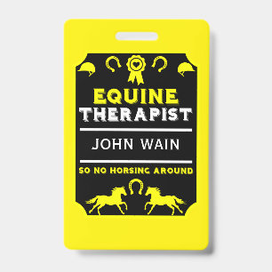 Horse Equine Therapist Badge