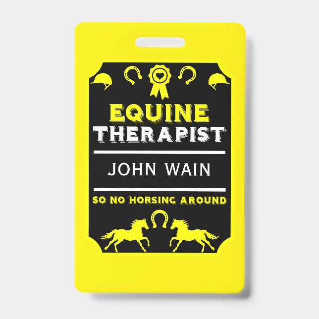 Horse Equine Therapist Badge (Front)
