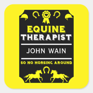 Horse Equine Therapist Square Sticker