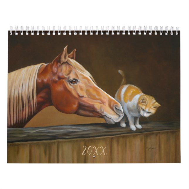 Horse et animal Art 2023 Calendrier Customisé (Protection)