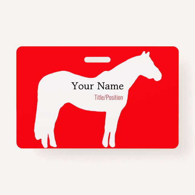 Horse Event Name Badge (Front)