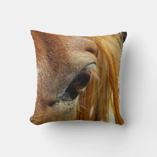 Horse Eye Closeup Throw Pillow