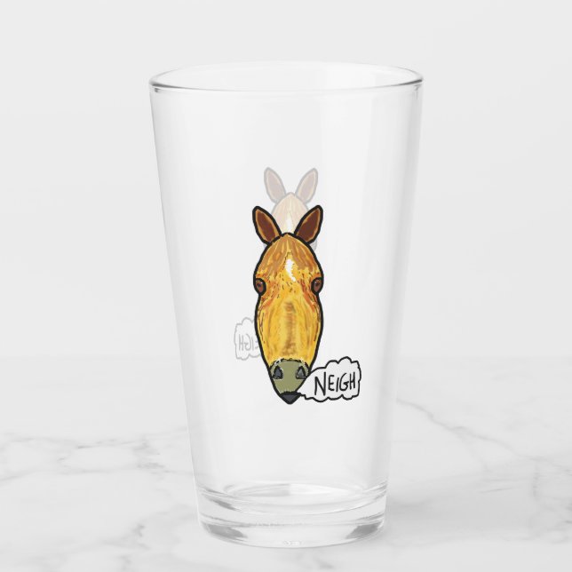 Horse Face Neigh Glass (Front)