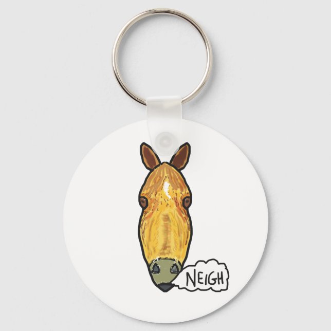 Horse Face Neigh Keychain (Front)