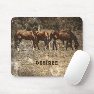 Horse Farm Vintage Country Rustic Western Mouse Pad