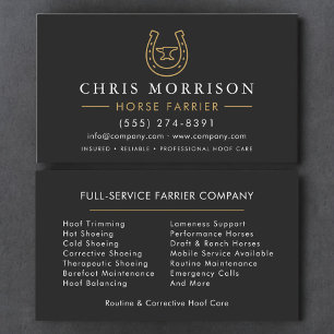 Horse Farrier Blacksmith Business Card