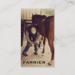 Horse Farrier Services - Hoof Trim and Shoe Business Card