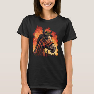 Horse Fireman on Firefighter Horse T-Shirt