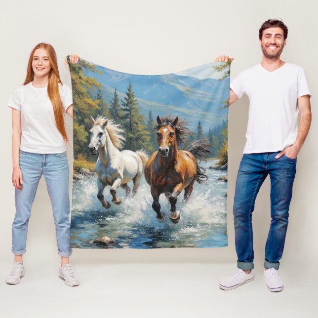 Horse Fleece Blanket (In Situ)