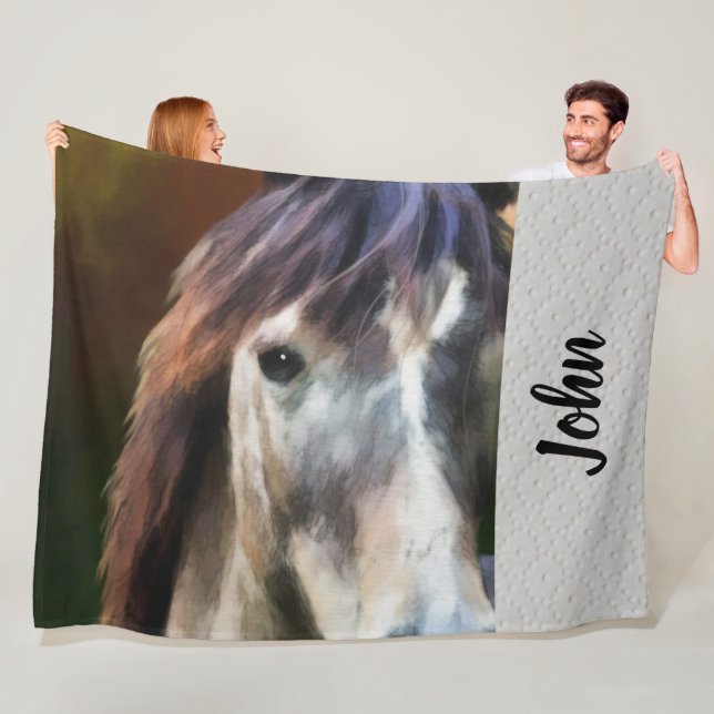 Horse Fleece Blanket (In Situ)