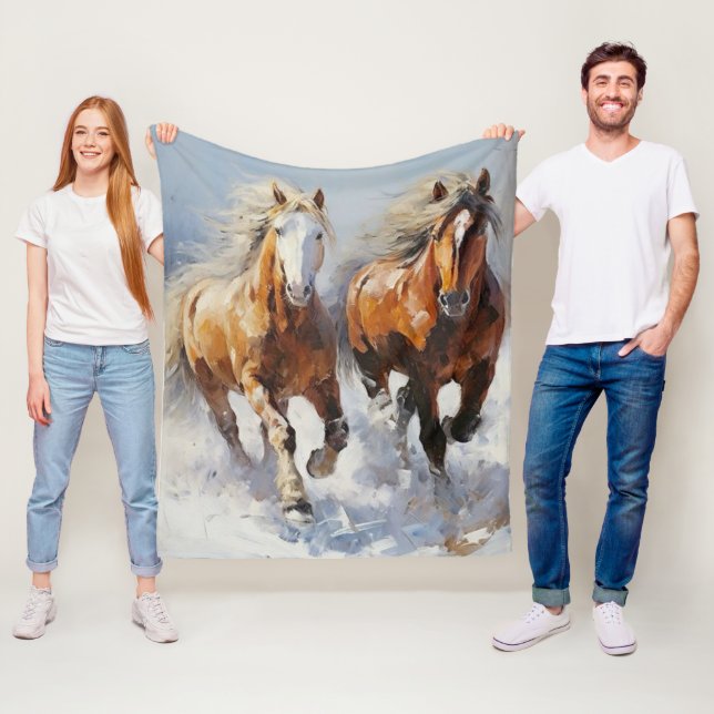 Horse Fleece Blanket (In Situ)