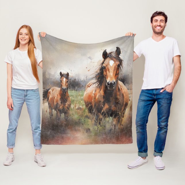 Horse Fleece Blanket (In Situ)
