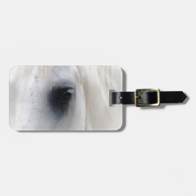 Horse & Floral Luggage Tag (Front Horizontal)