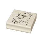 Horse Flowing Mane Etched Rubber Stamp