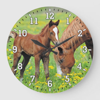 Horse & Foal Wall Clock