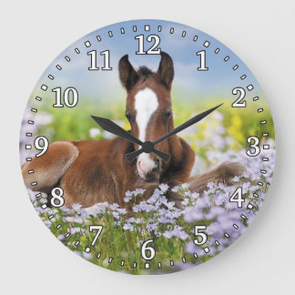 Horse & Foal Wall Clock