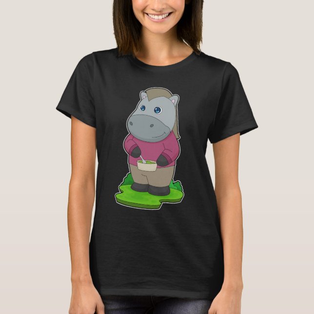Horse Food Bowl T-Shirt (Front)