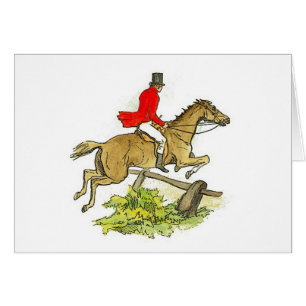 Horse Fox Hunt Hunter Jumper Riding Note Card